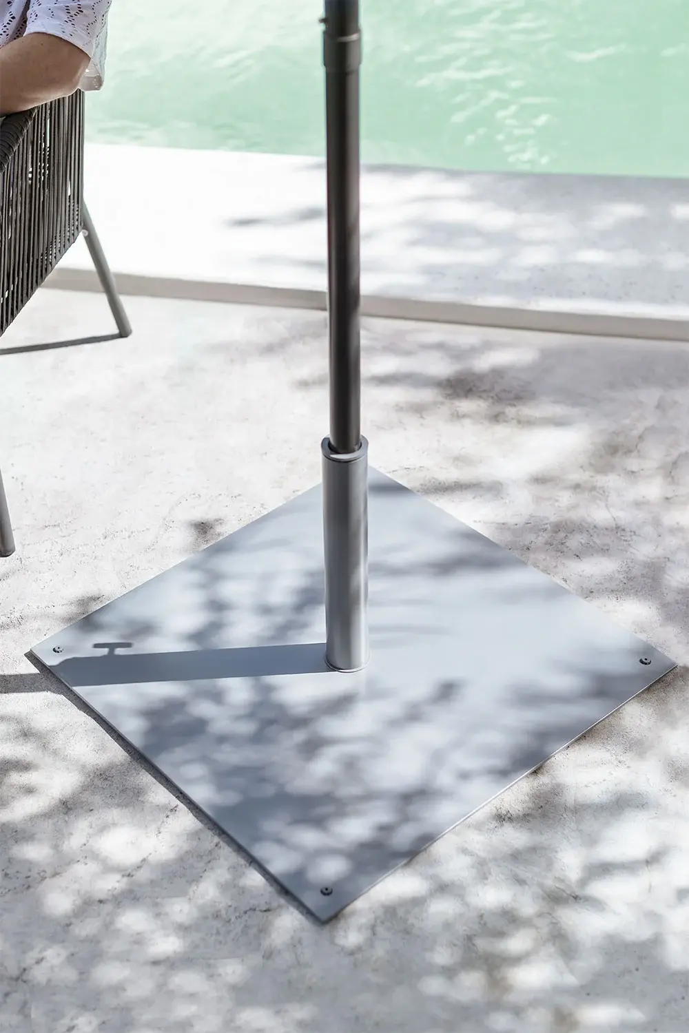 base de parasol en acier Rose, blanc ou gris