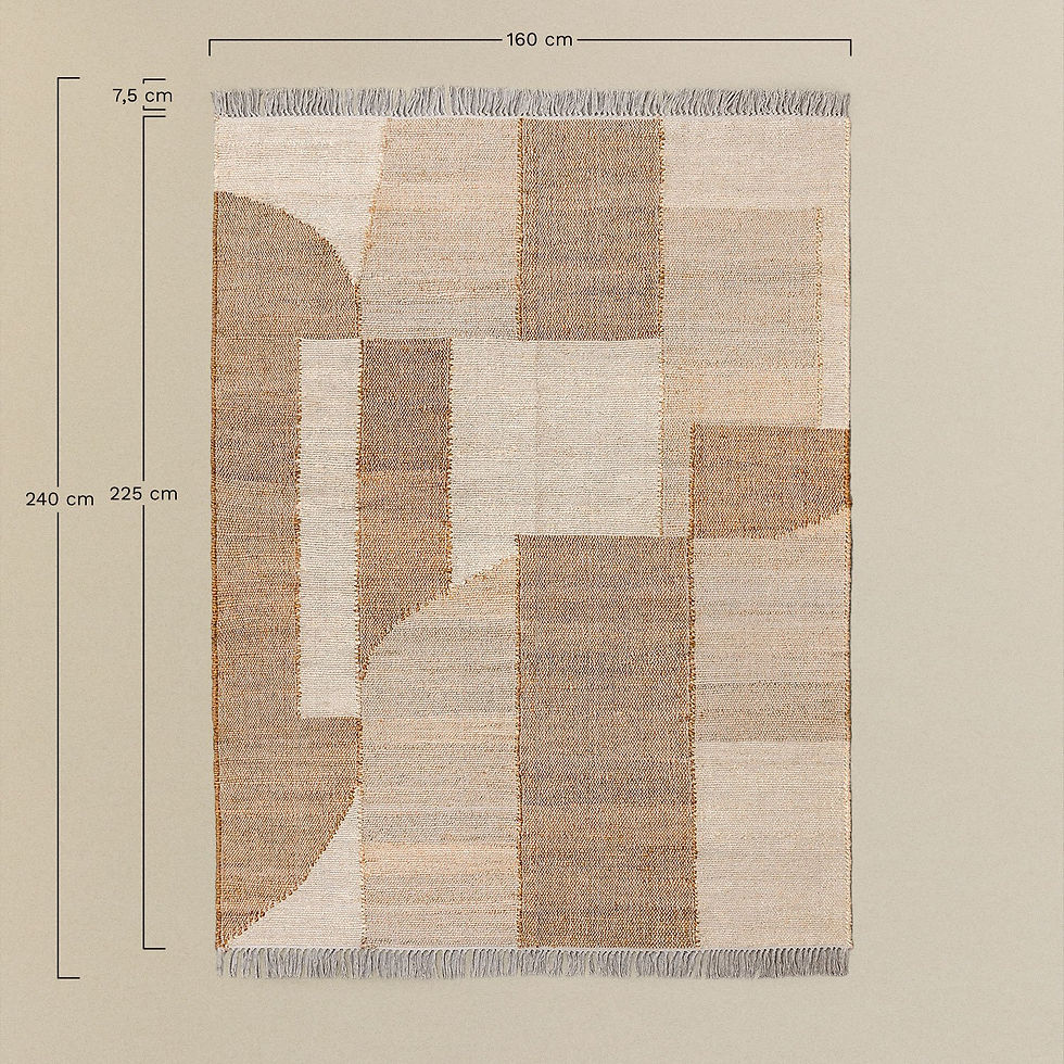 Miniature : Tapis en jute et coton (240x160 cm)