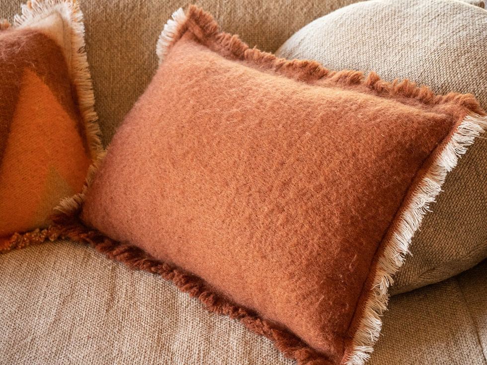 Miniature : coussin en pure laine unie 5 couleurs différentes