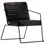 Thumbnail: fauteuil avec accoudoirs en cuir noir