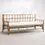 Miniature : Canapé 3 places en bambou et coussin blanc