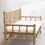 Miniature : Canapé 3 places en bambou et coussin blanc
