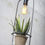 Miniature : suspension avec cache-pot en verre et metal