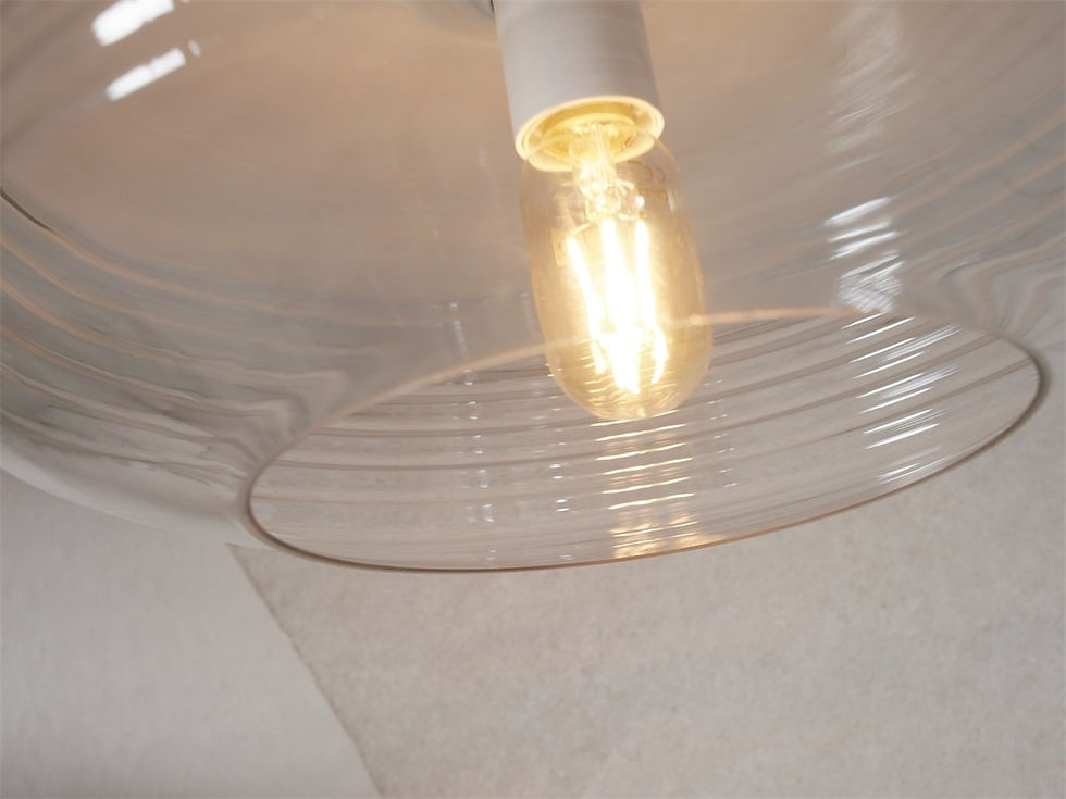 Miniature : Plafonnier en verre transparent