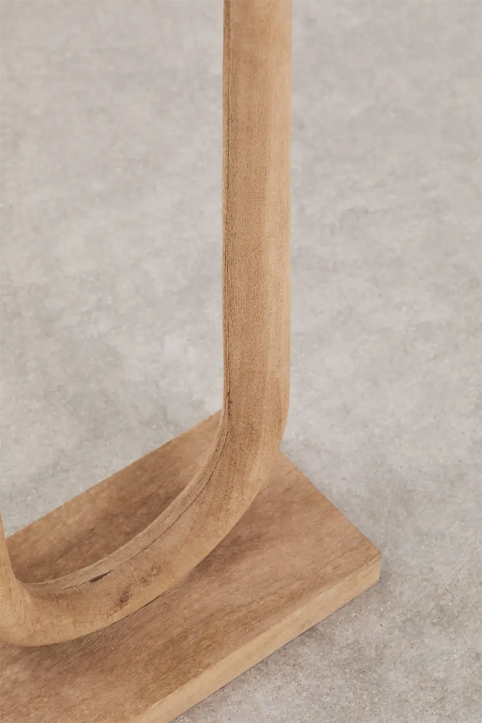 Miniature : Lampadaire en bois de manguier et lin beige