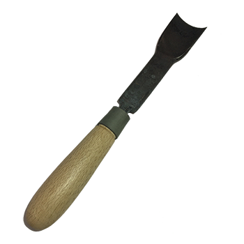 Gouge lisse manche bois emmanché | Outilstailledepierre