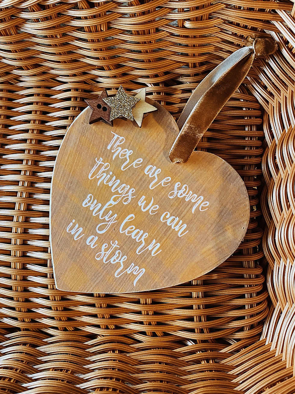 Hanging Heart - "There are some things we can only learn..."