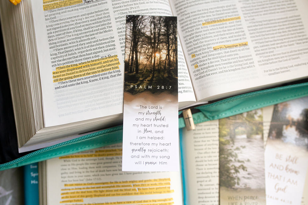 "Psalm 28:7" Bookmark