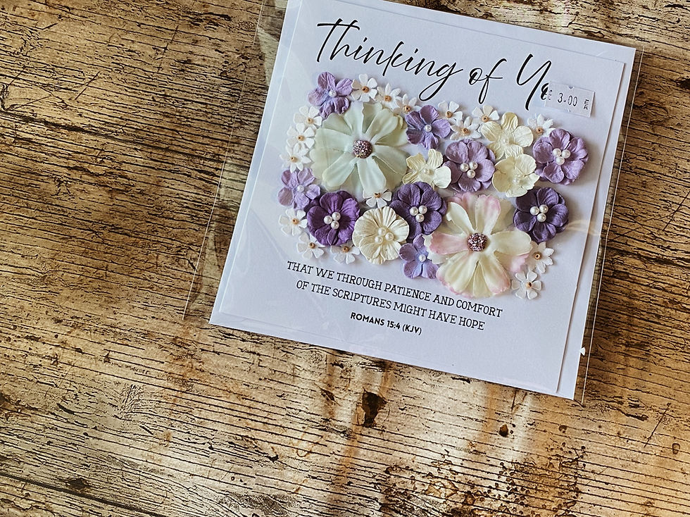 Thinking of You Card - "Comfort of the Scripture..." (Romans 15:4)