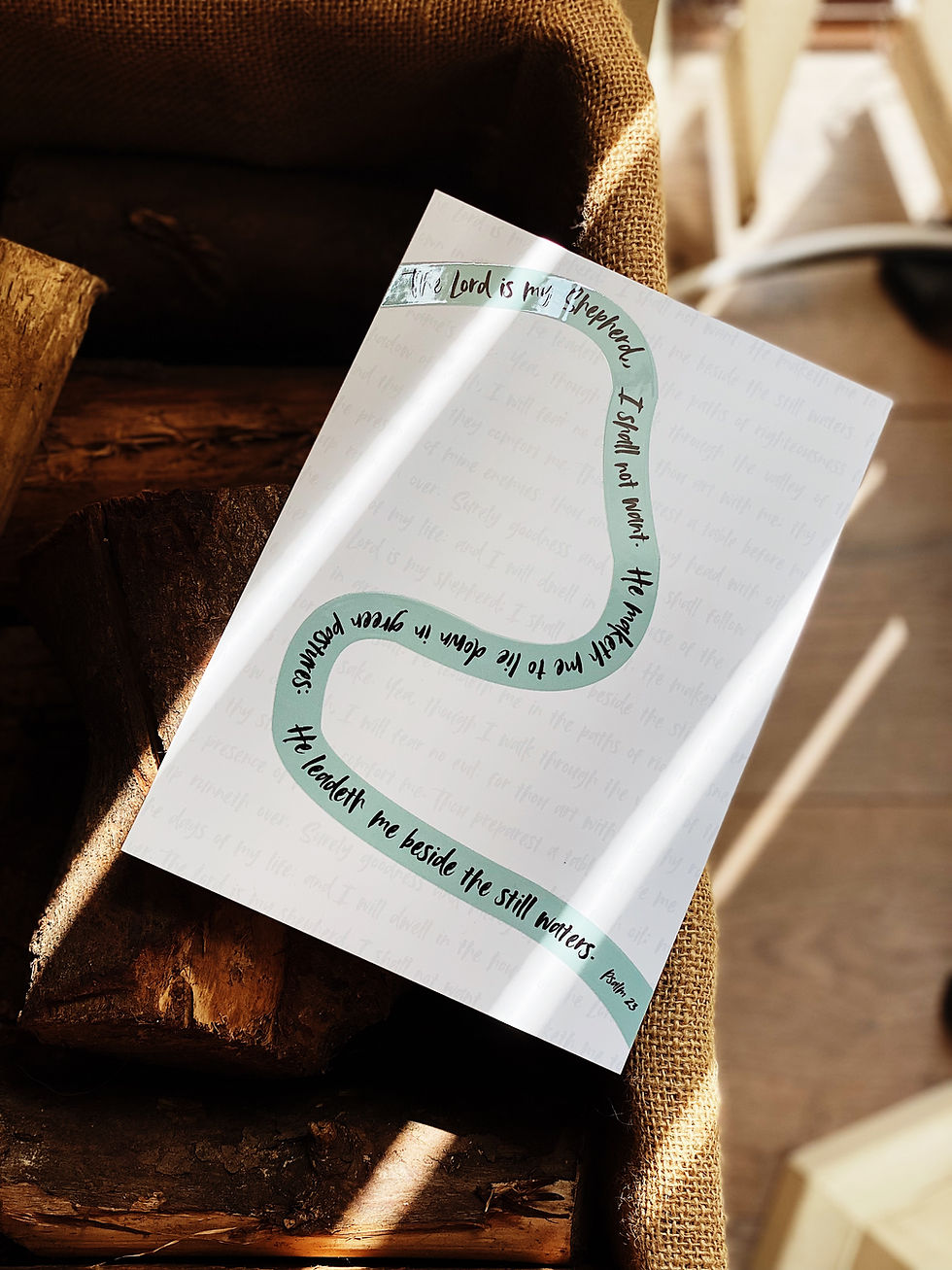"Still Waters" A5 Print (Psalm 23)