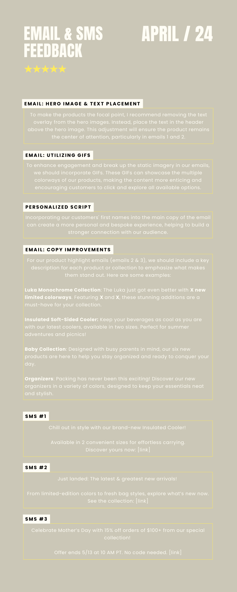 Email & SMS Feedback