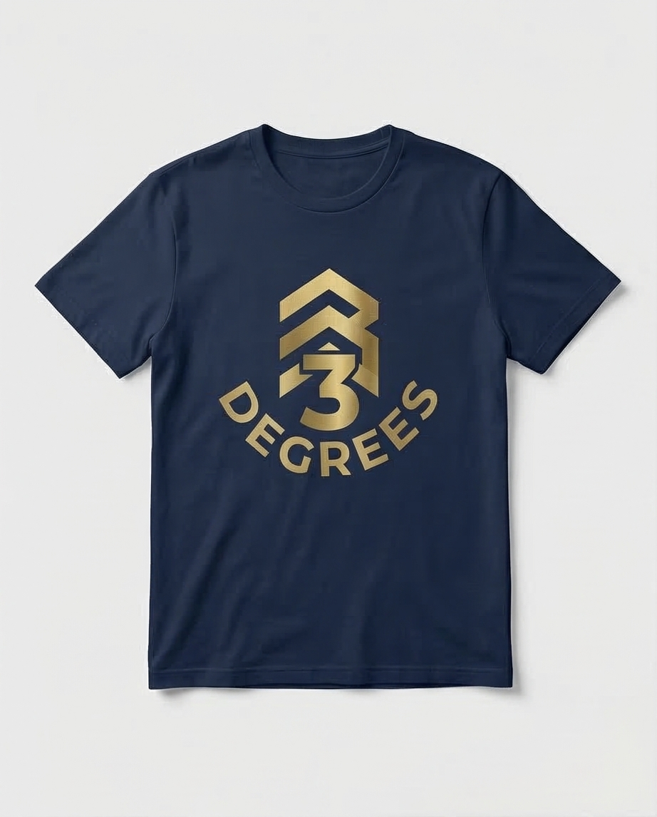 Thumbnail: Gold Elevation Premium Graphic T-Shirt | 3Degrees Streetwear Statement – Unisex
