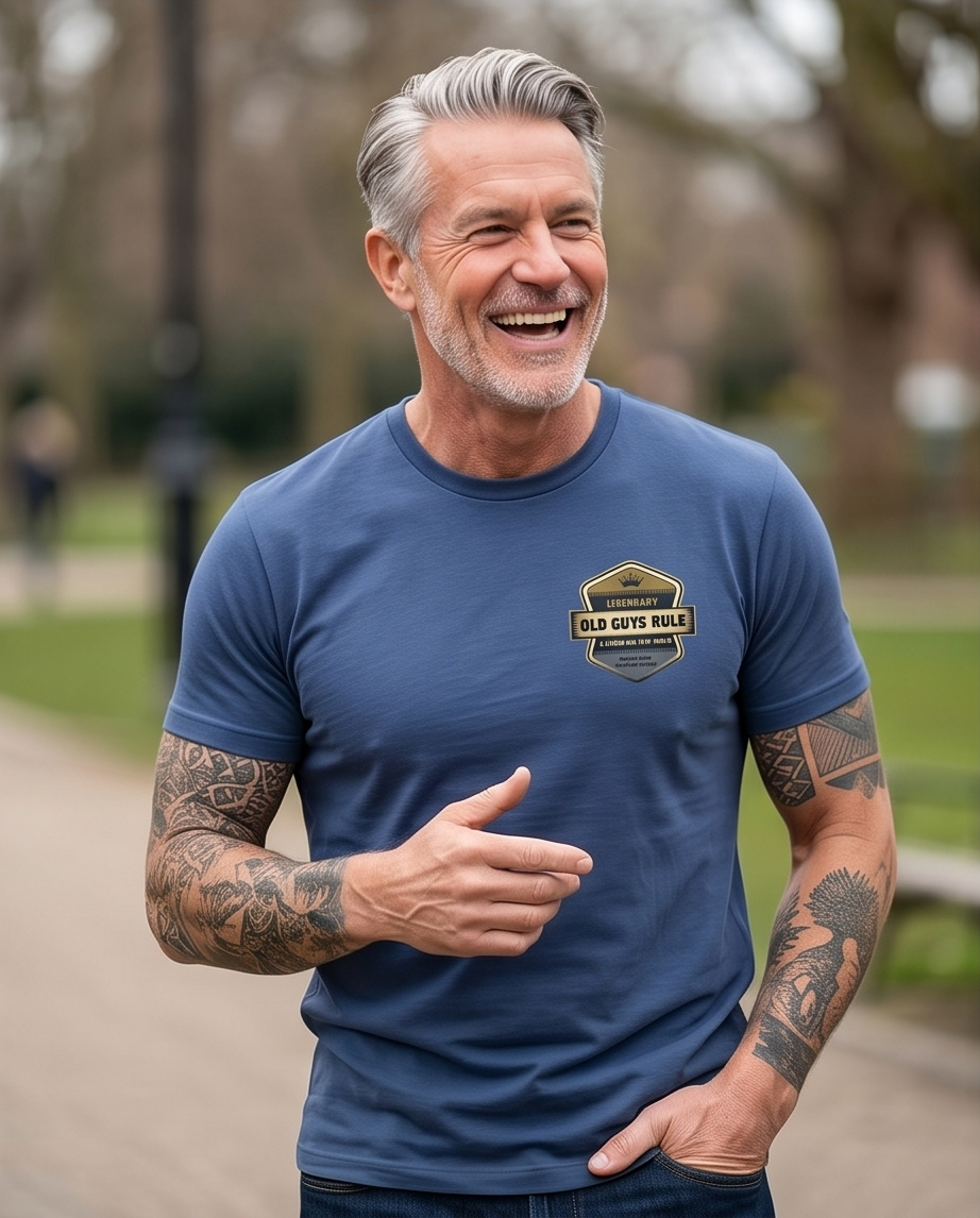 Thumbnail: Legendary Old Guys Rule Tee | Military Green Graphic T-Shirt – Unisex