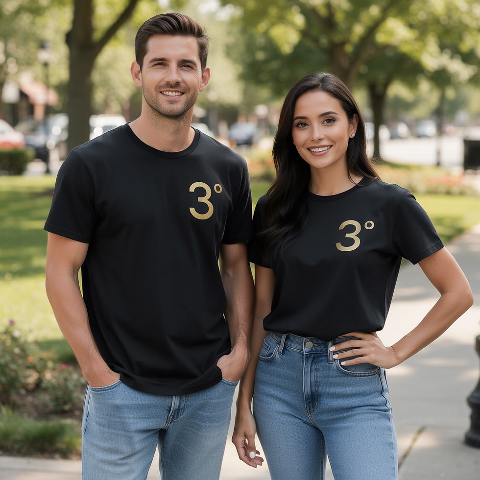 Thumbnail: Minimal Gold Elevation Graphic Tee | 3Degrees Premium Streetwear – Unisex