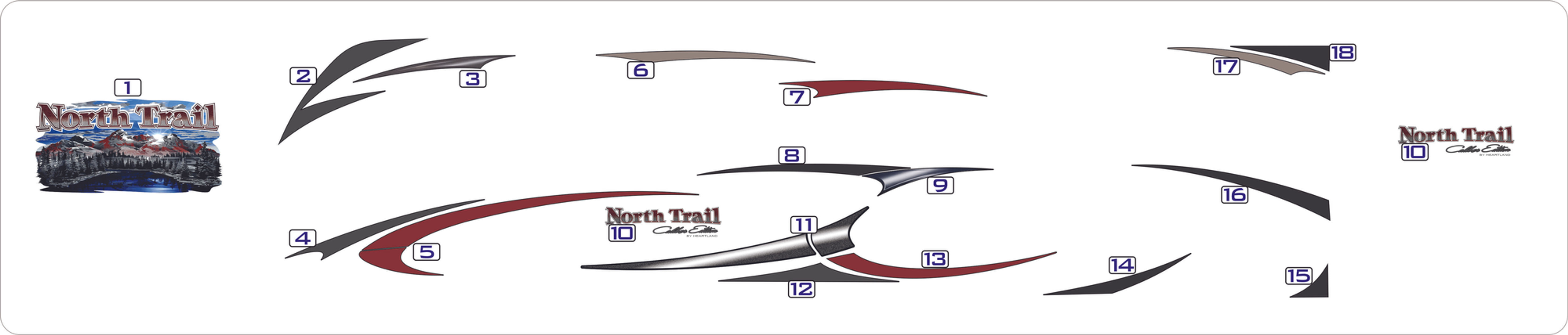COMPLETE DECAL KIT (2013 North Trail Travel Trailer)