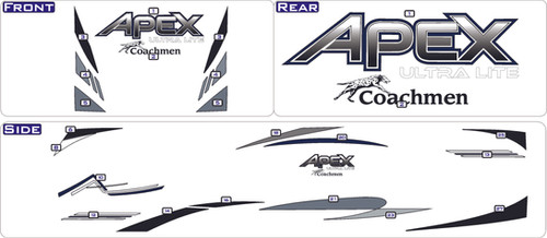 2019 Apex Ultra Lite Travel Trailer | USA - RV Decals Direct