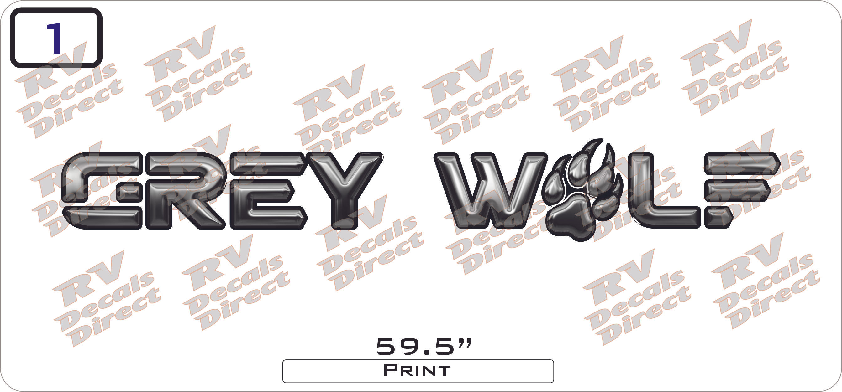 2019 Grey Wolf Travel Trailer Decal