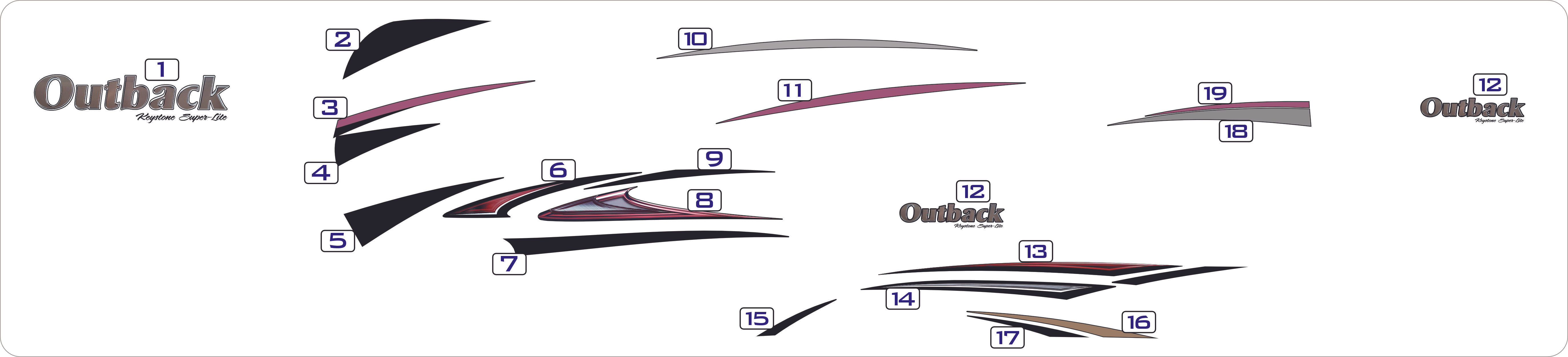 COMPLETE DECAL KIT (2015 Outback 5th Wheel)