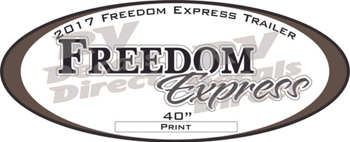 2017 Freedom Express Travel Trailer | RV Decals Direct
