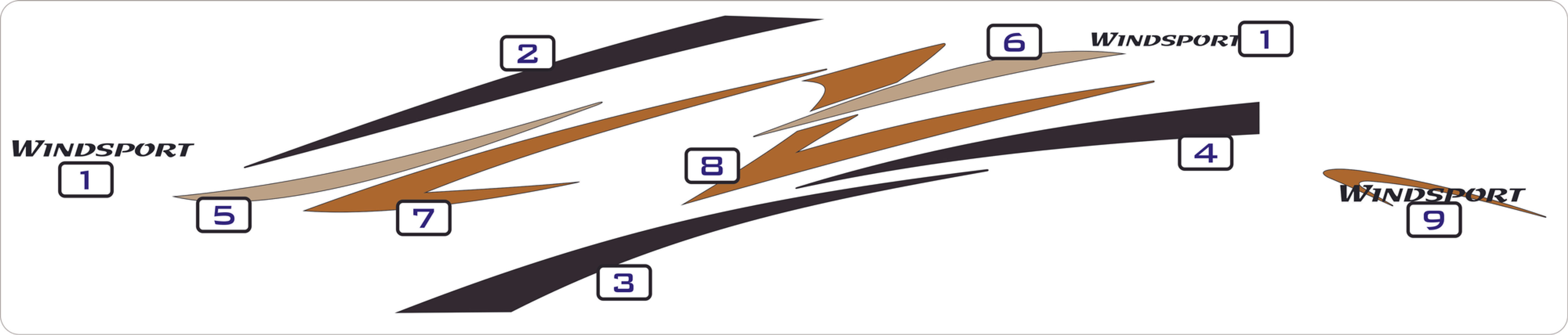 COMPLETE DECAL KIT (2009 Windsport Class A)