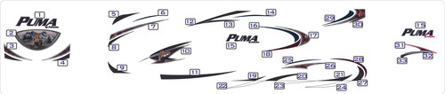 Puma Palomino 5th Wheel Replacement RV Decals & Graphics