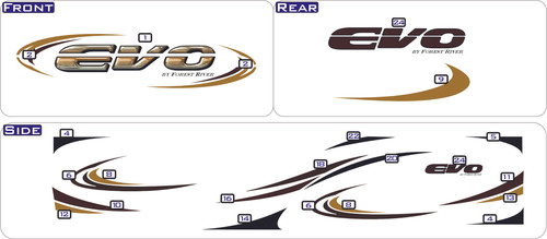 Euro Rv Custom Sticker Design COMPLETE DECAL KIT - 2014 Evo Travel Trailer | RV Decals Direct