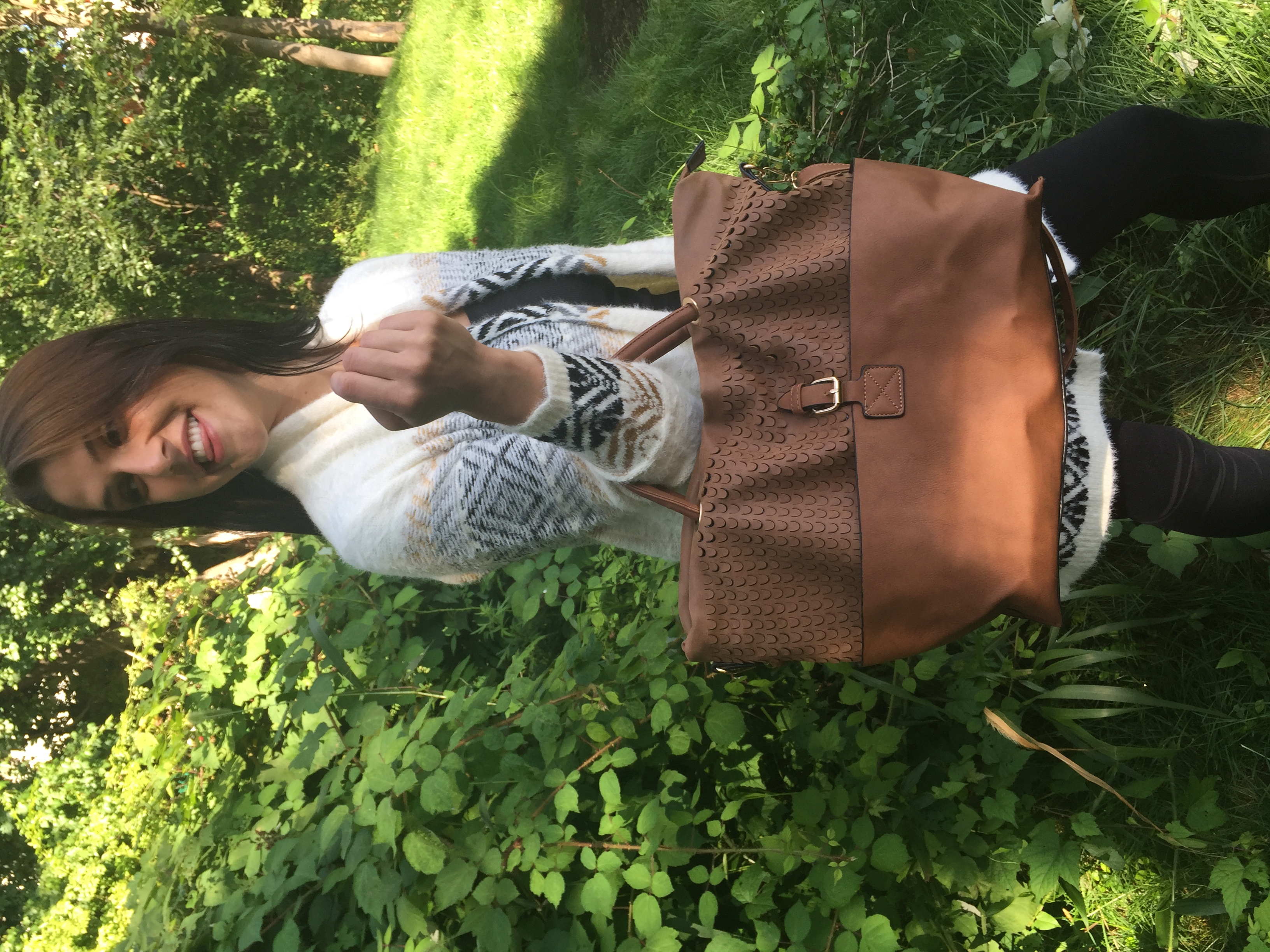 Scale Tote Brown