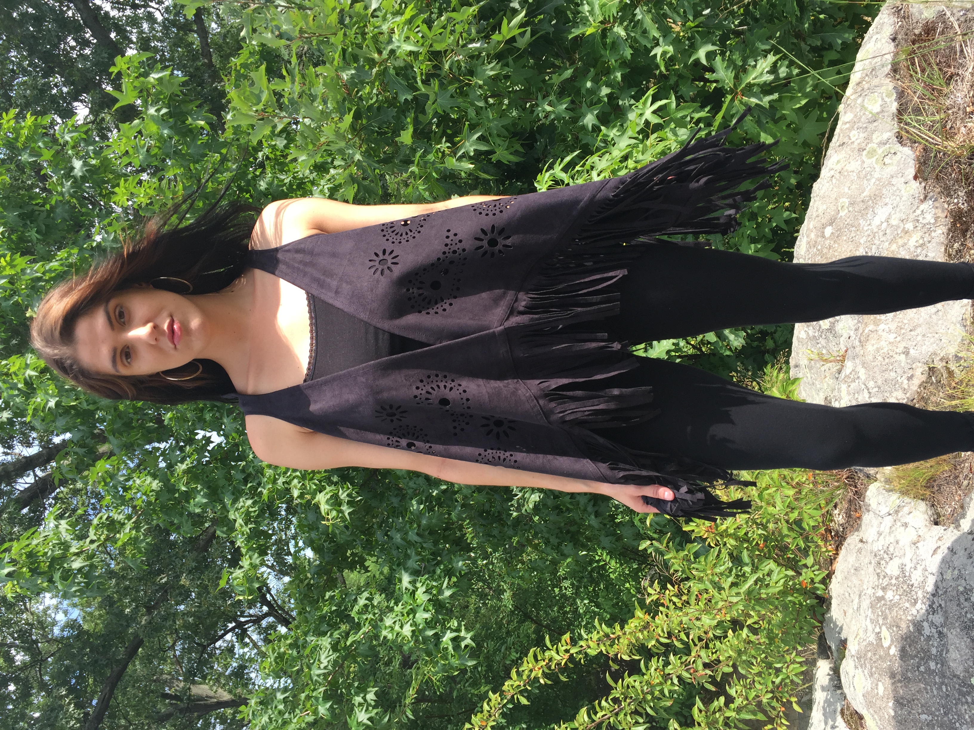 Suede Vest Black