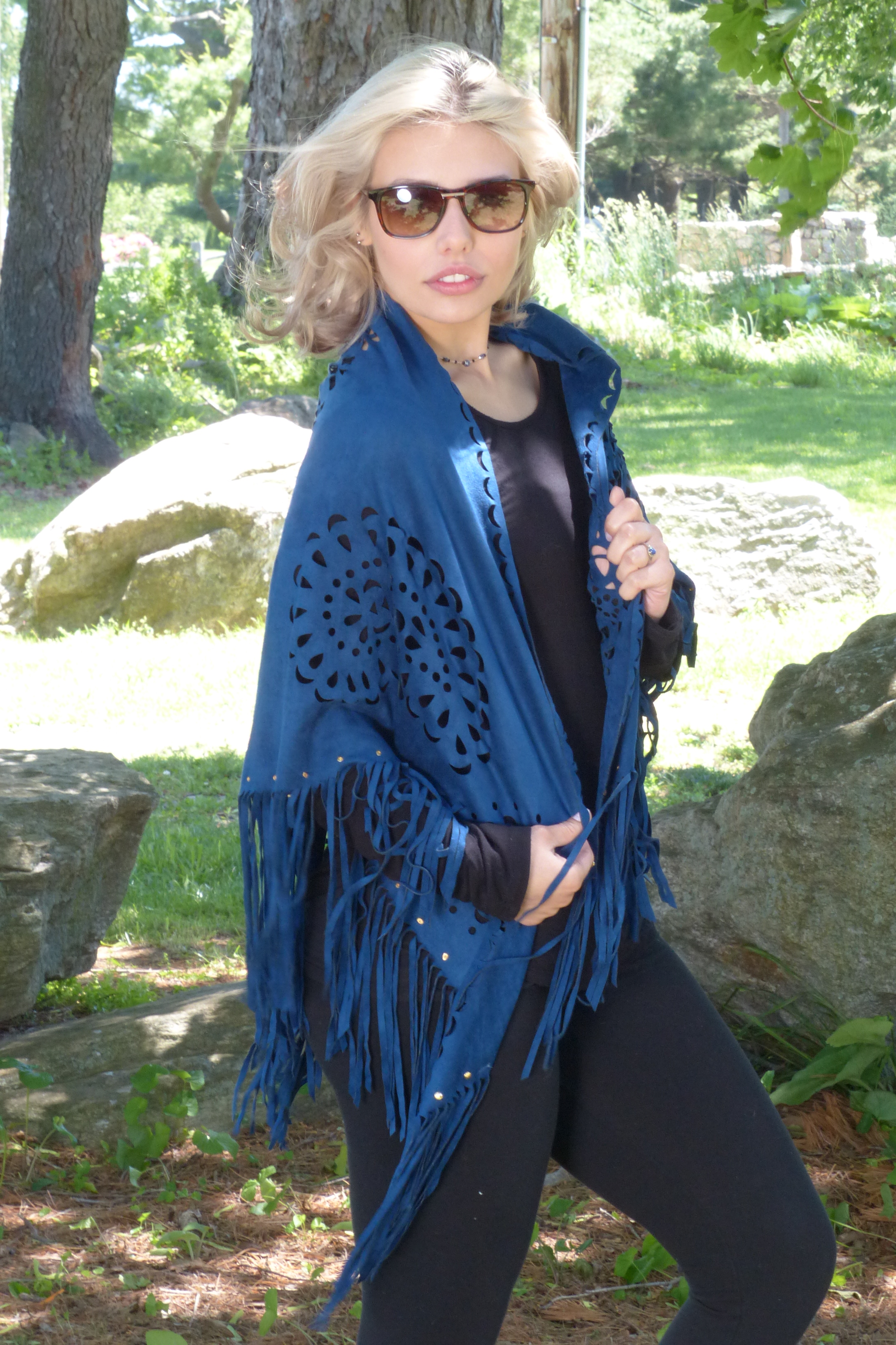 Suede Wrap Blue