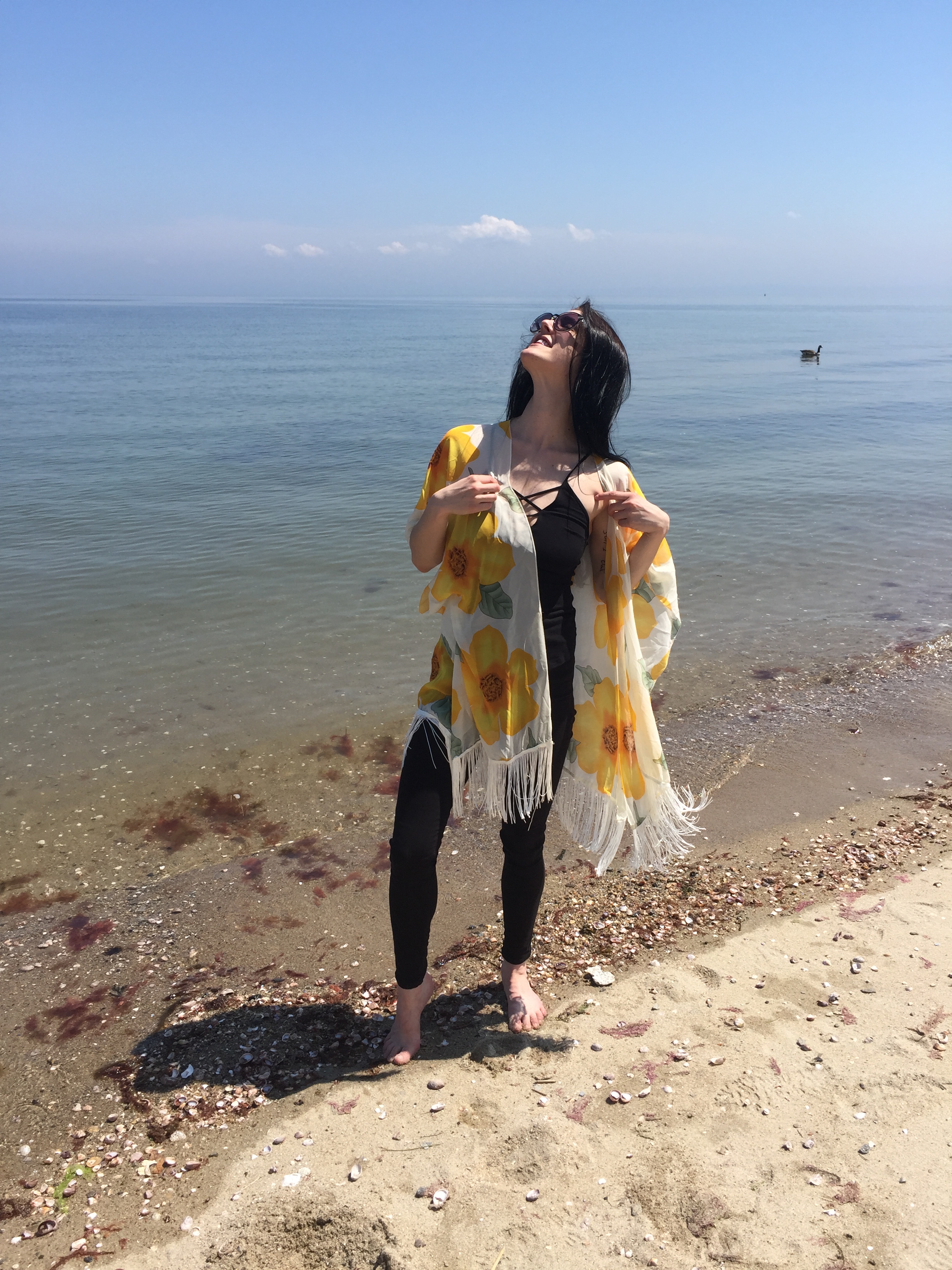 Fringe Vest Yellow Floral