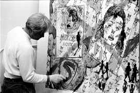 Red Grooms at Garner Tullis Workshop 1985. Photo: © 1985 Richard Tullis