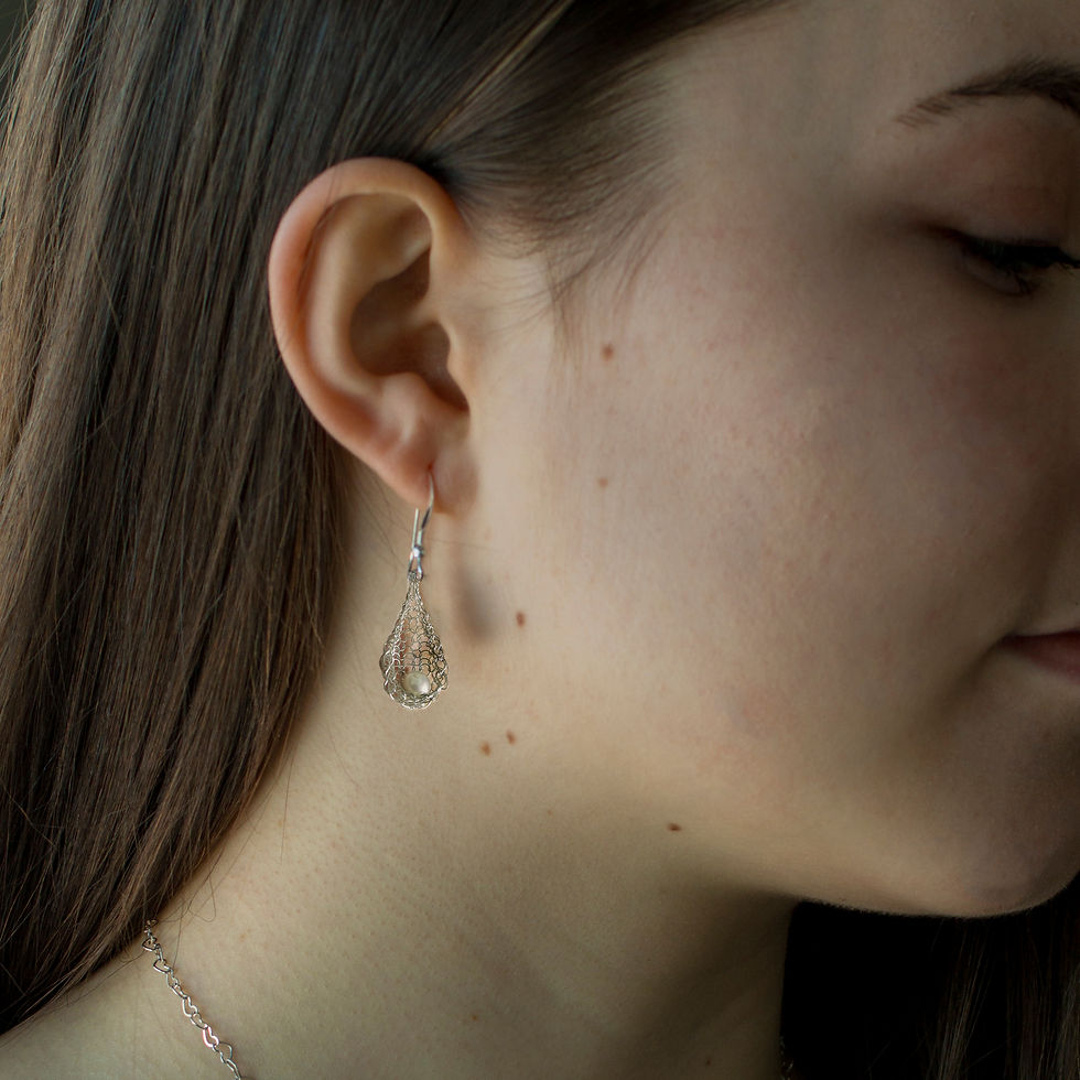 Thumbnail: The Cradle of Dreams Crocheted Earrings