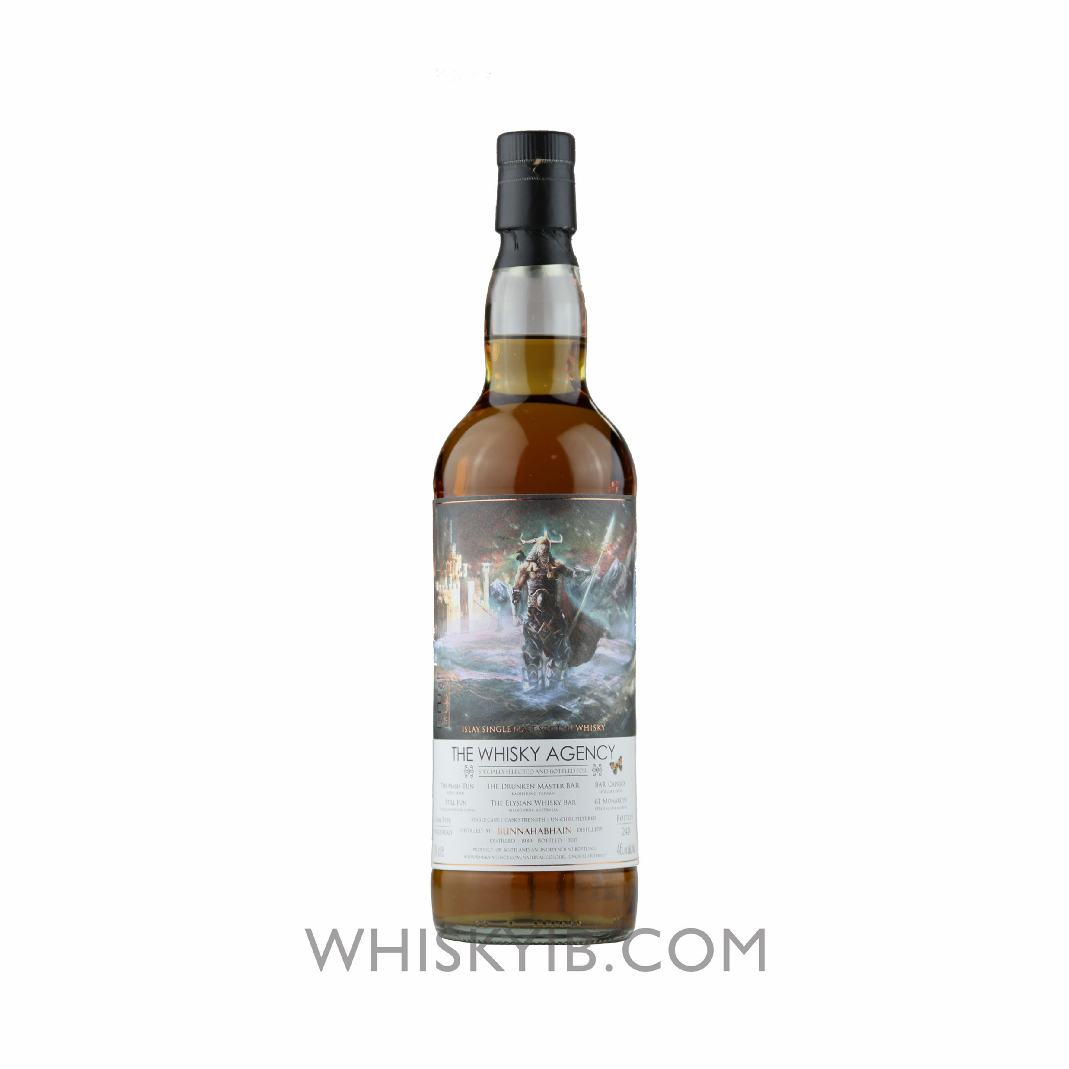 BUNNAHABHAIN AGED 28 YEARS 1989-2017 HOGSHEAD 46.4%