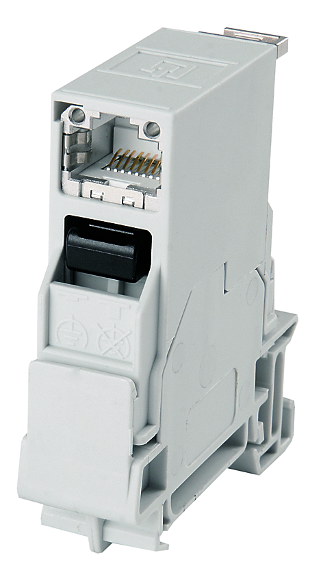 Telegärtner | STX monteringsskinneuttak inkl. RJ45-jack B Cat.6A | Artikkelnummer: 100007436 (tidligere J80023A0001)