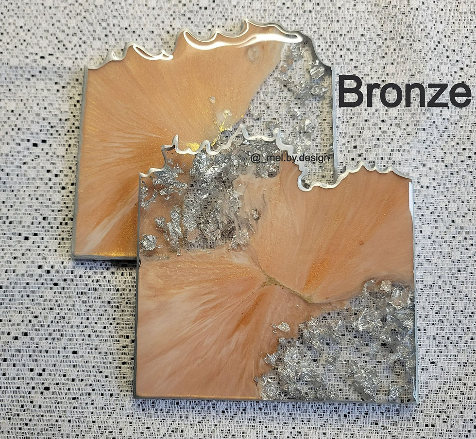 Thumbnail: Marble Pastel Geode Coasters - Set of 2
