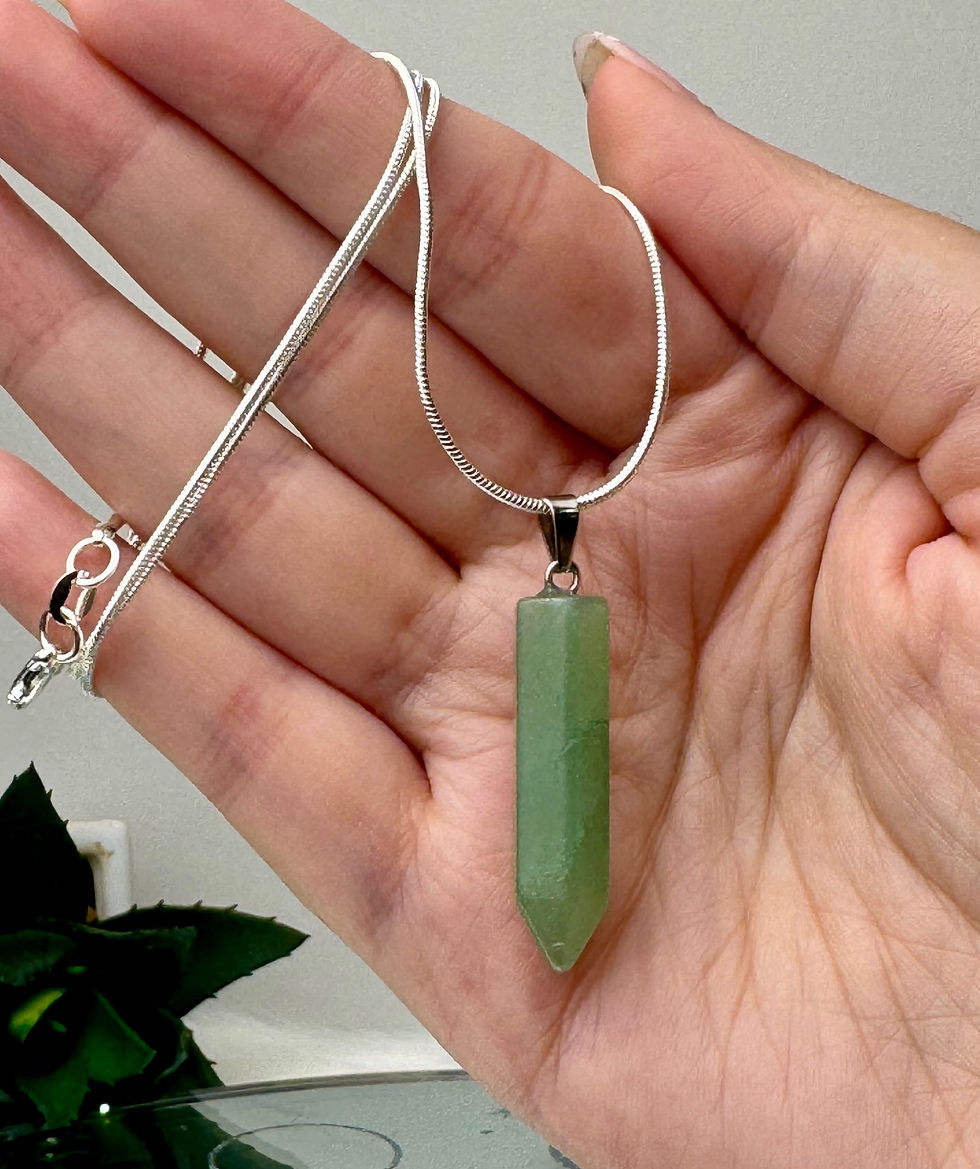 Thumbnail: Green Aventurine Pendants with Chains