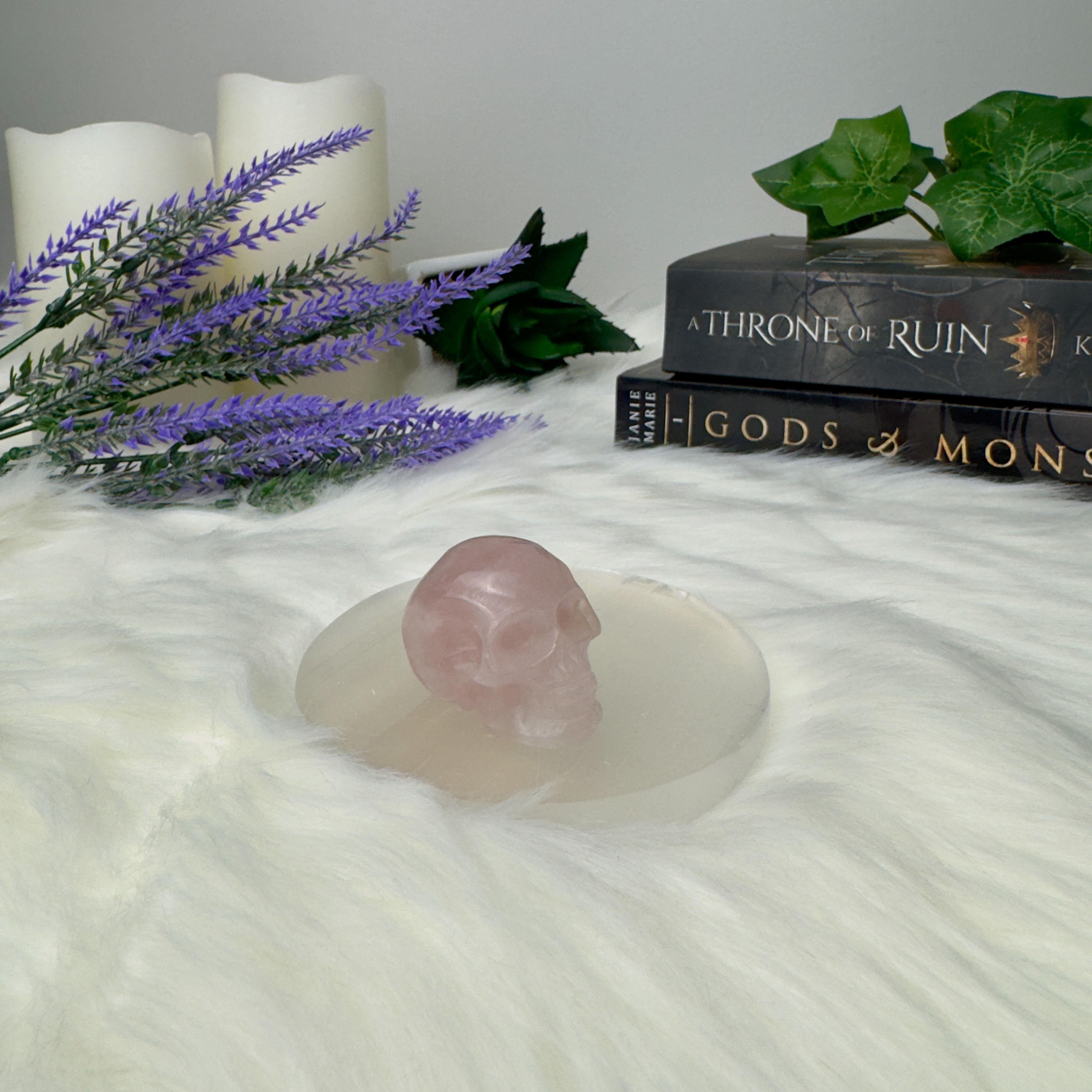 Rose Quartz Skull