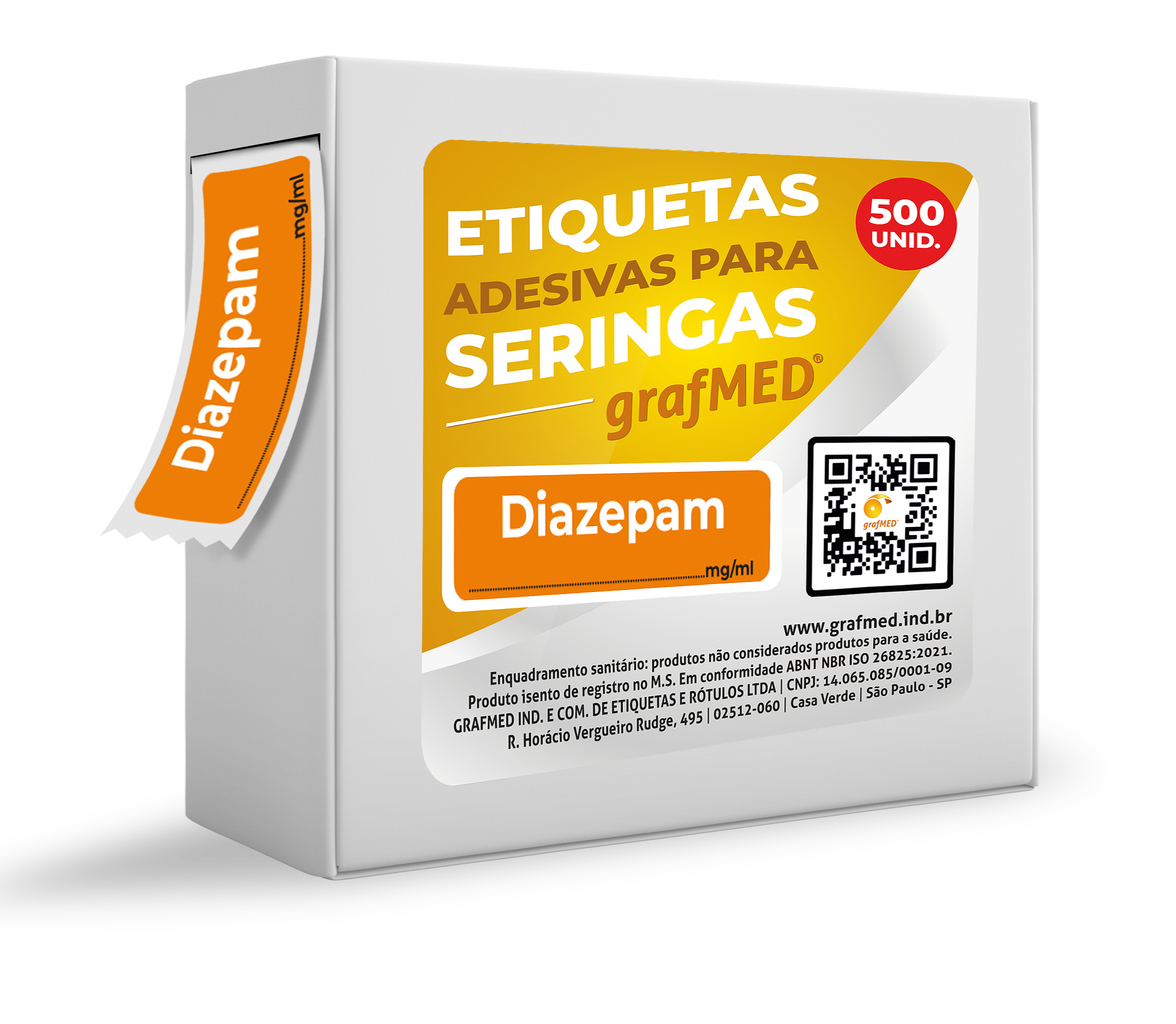 Etiquetas Adesivas para Seringas