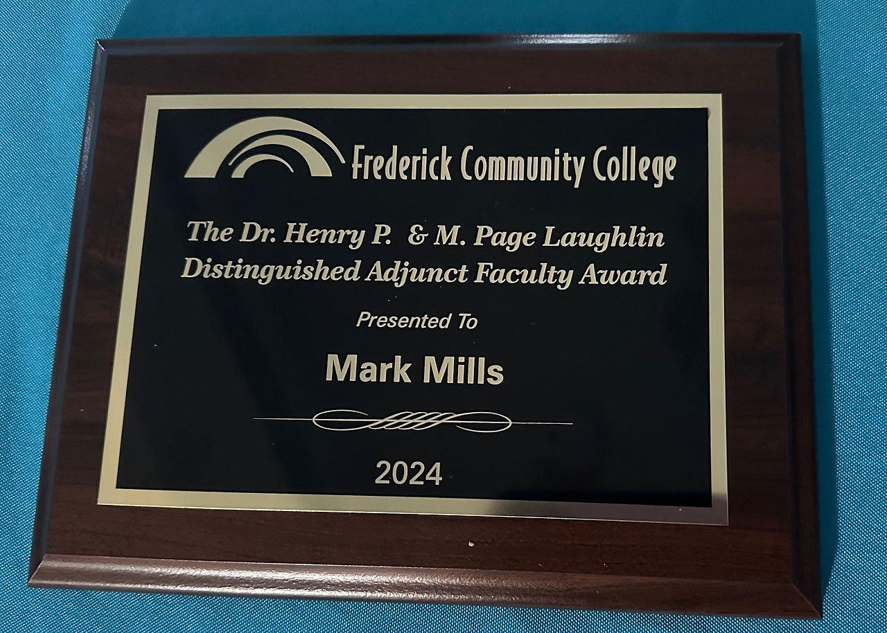 Adjunct Faculty Award Plaque
