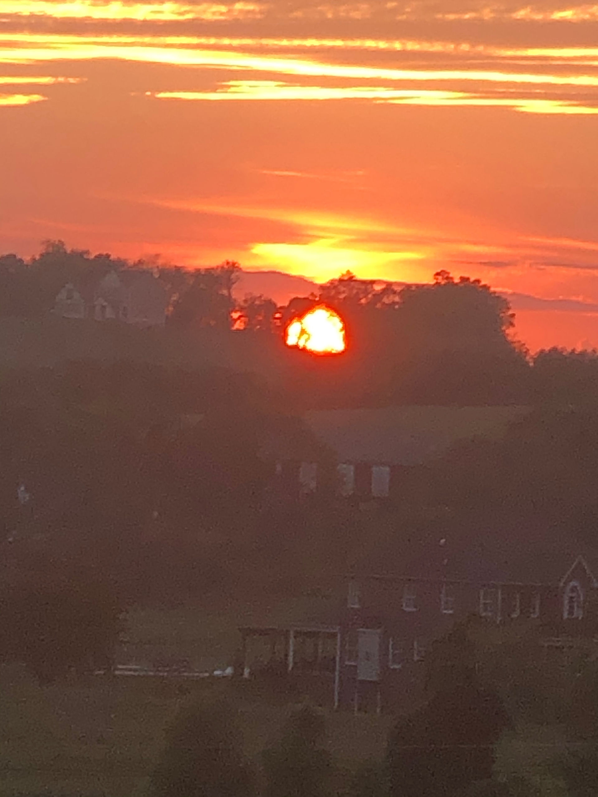 Glowing Orange Ball Sunset