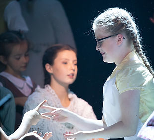 Students rehearsing an acting scene together during acting lessons at Vision Theatre Arts, Biggleswade