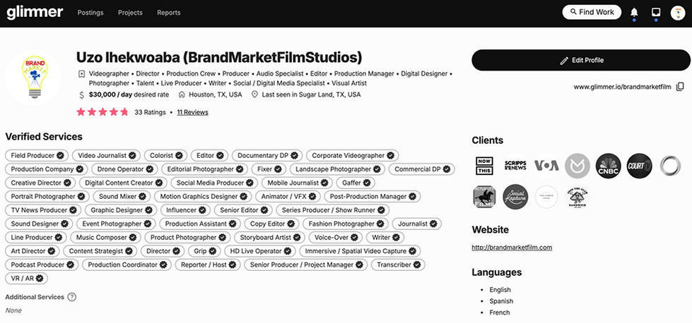 Marketing service reviews