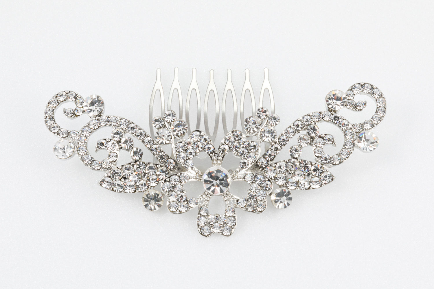 Sparkling rhinestone hair comb