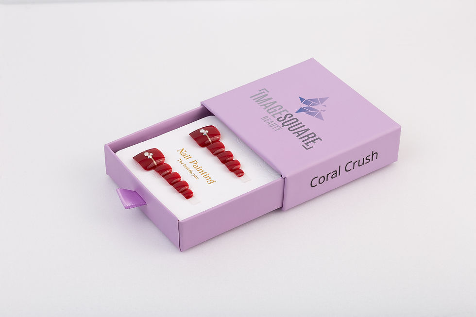 Thumbnail: lavender rectangular beauty box with a pull‑out drawer and ribbon tab. The top features the Image Square Beauty logo, and the side reads “Mermaid Magic”
