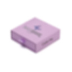 Lavender Product Box with pull-out ribbon tab labeled "Cutie Pie" and branded with Image Square Beauty