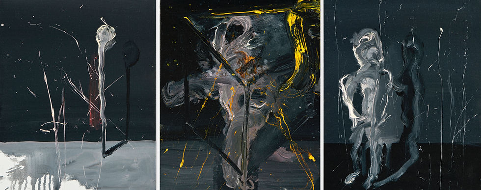 Tribal Zone, 2014, Tuval üzerine yağlı boya, 50x(40+40+40) copy.jpg