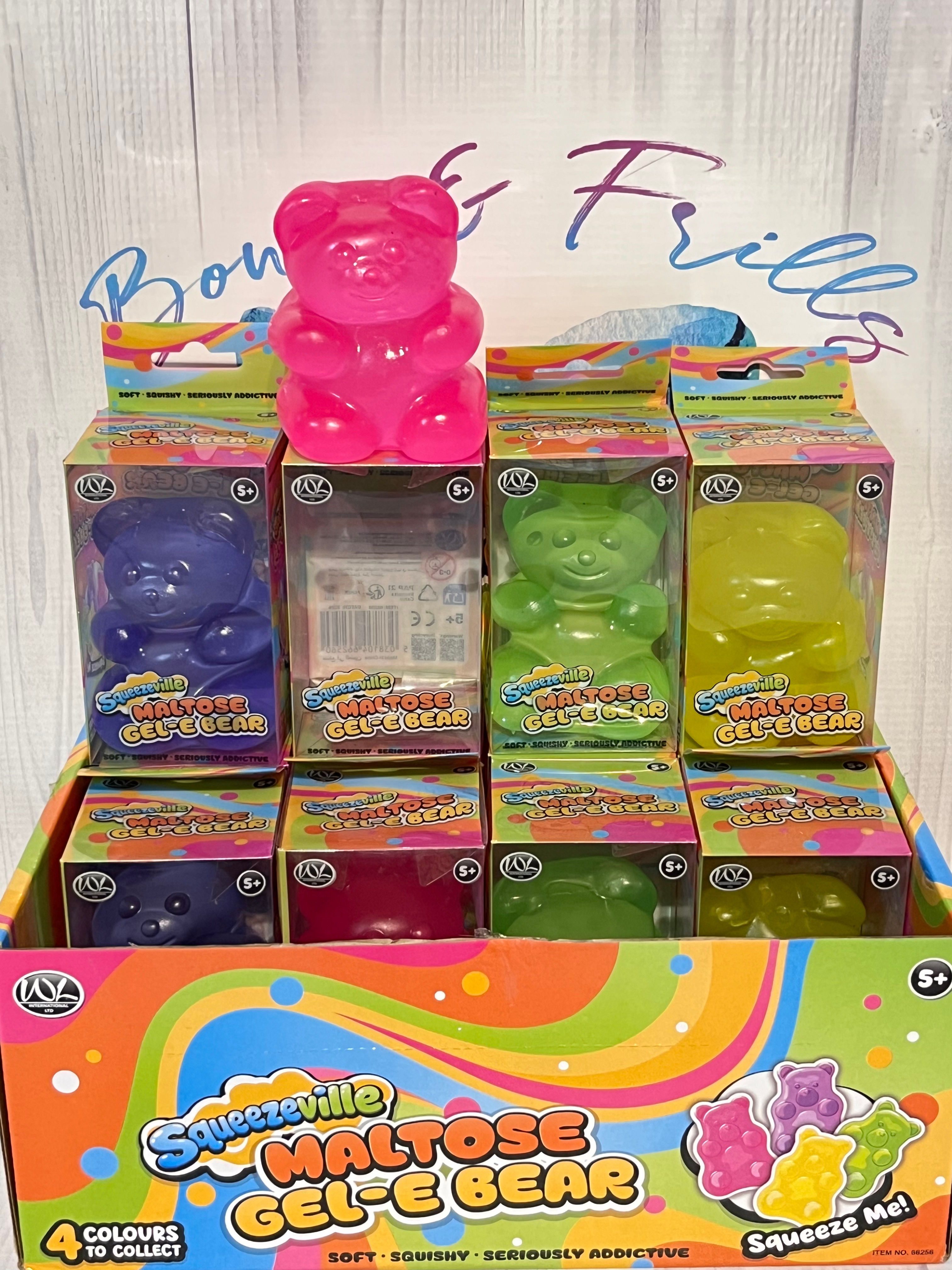 10cm Squeezeville Maltose Gel-E Bear