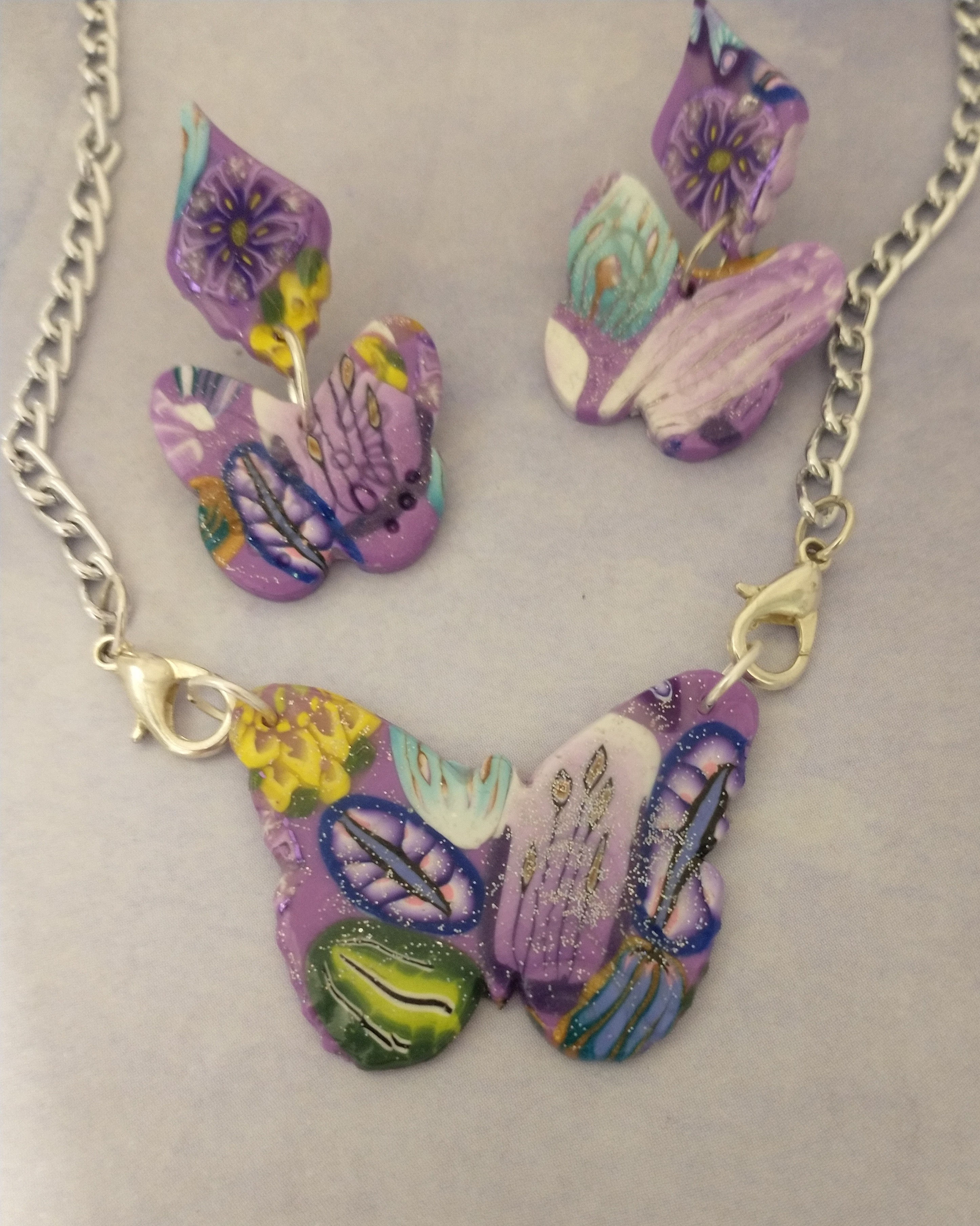 Wisteria Garden Butterfly Necklace set
