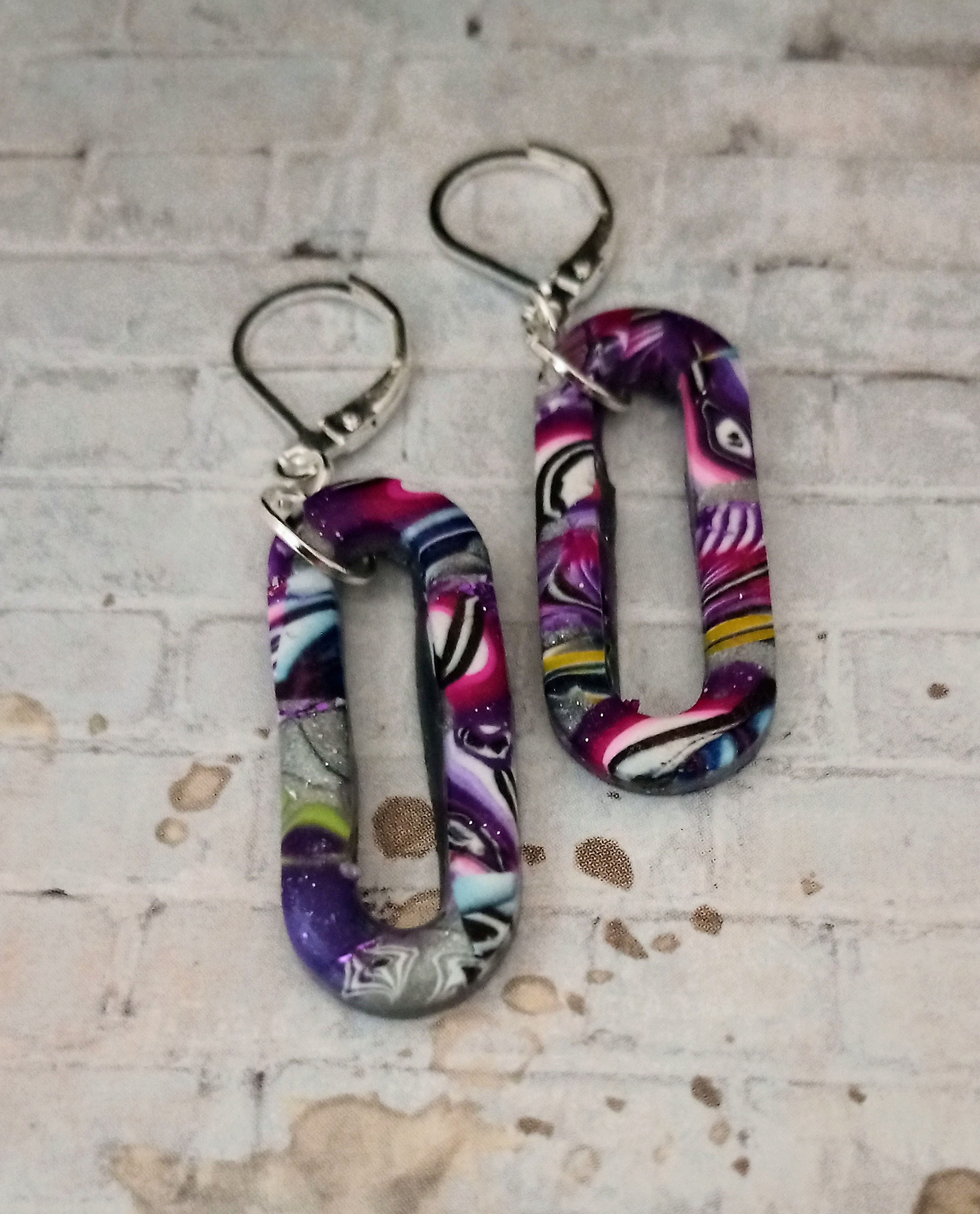 Plumed Flowers "O" (large) Earrings