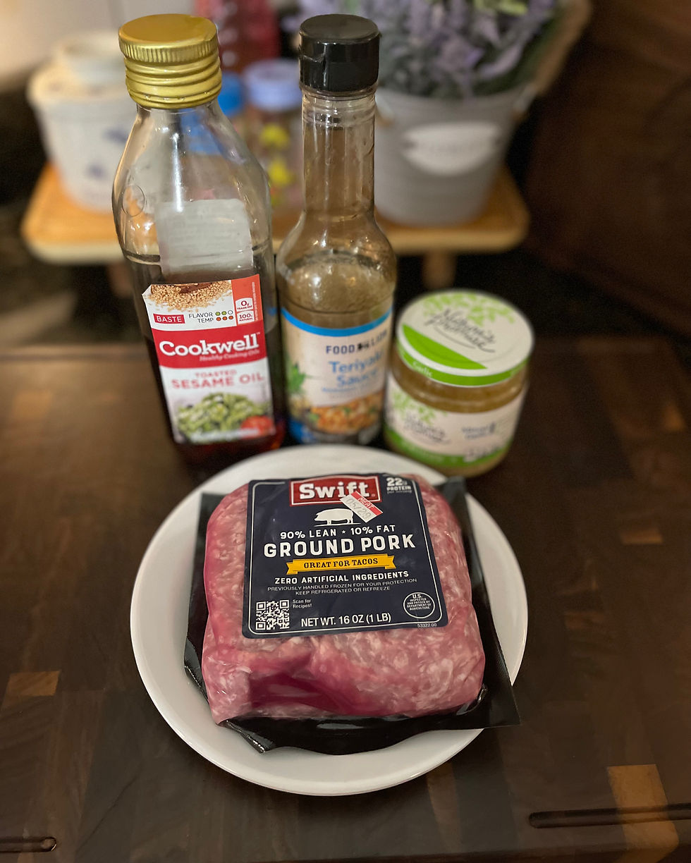 ground pork ingredients for 30-Minute Korean Pork Bowl